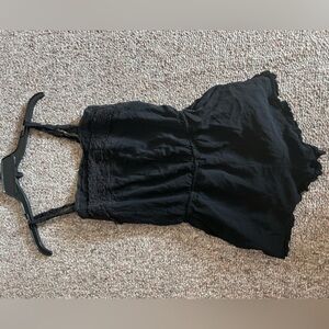 Marina jet black lace shorts romper small​